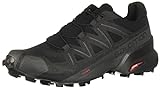 Salomon Speedcross 5 Zapatillas de Trail Running para Hombre, Agarre, Estabilidad, Ajuste, Negro (Black), 43 1/3 EU