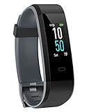 Pulsera Actividad Inteligente para Mujer Hombre NiÃ±os,Pulsera de Actividad con PulsÃ³metro PodÃ³metro Monitor de SueÃ±o CalorÃ­a Smart Watch para Android iPhone (Negro)